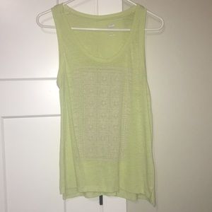 Boyfriend Old Navy yellow tank top, pattern Small